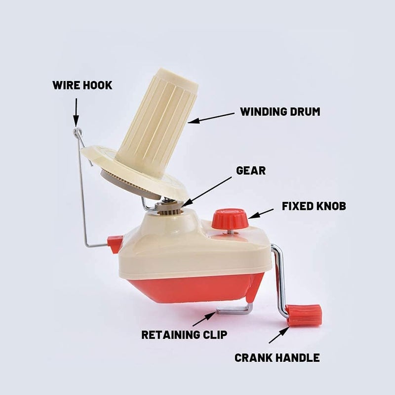 UrbAmerican Yarn Winder, Knitting Yarn Ball Winder,Knitting Wool Winder Holder, Swift Table Top Hand Operated Winder,Manual Wool Yarn Cone Ball Winder - 180x135x100mm - Image 3